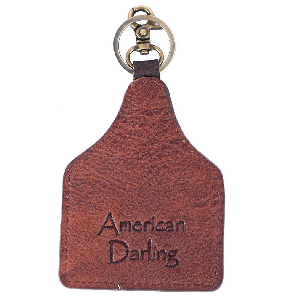 Hair On Genuine Leather Keyring