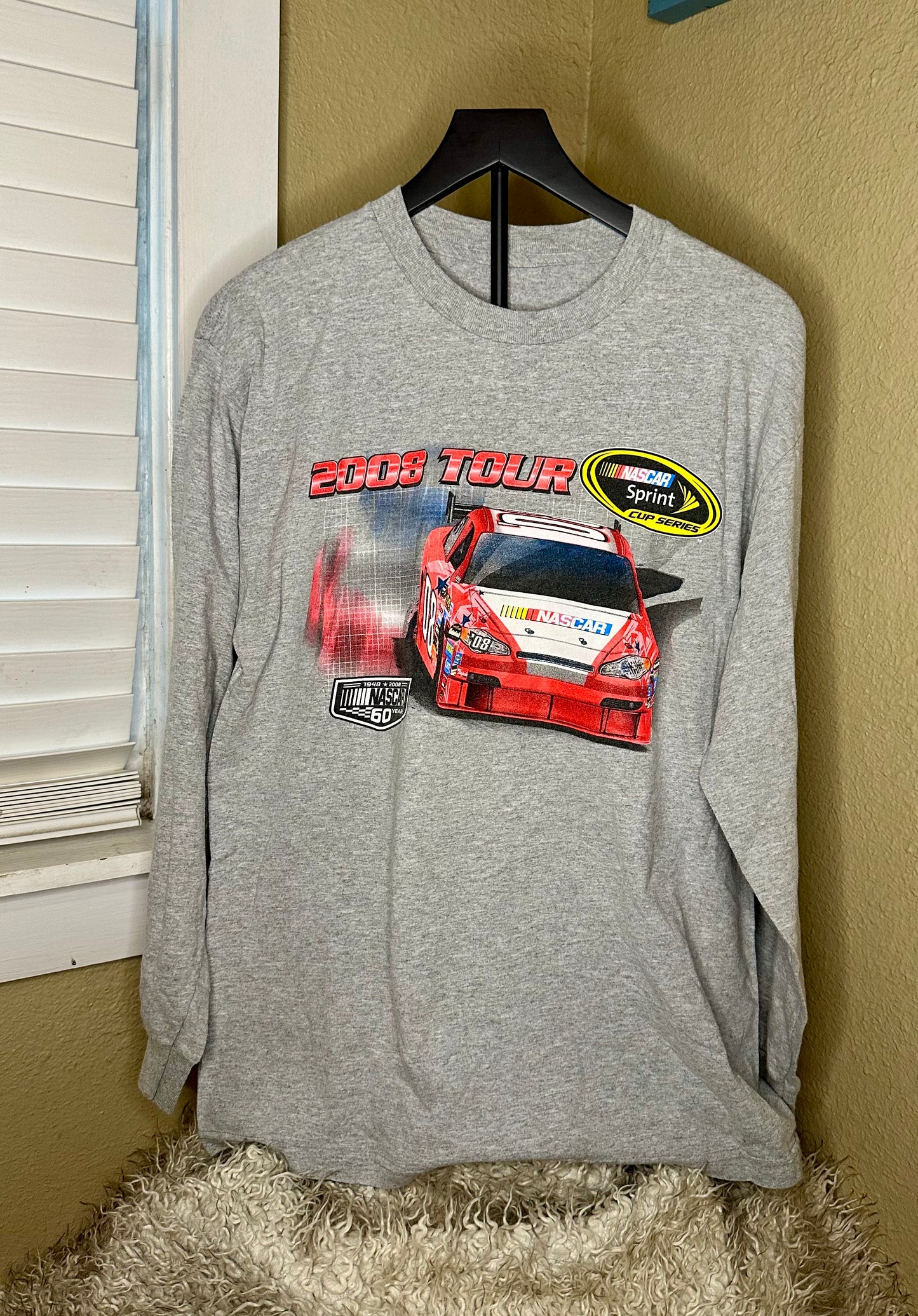 Vintage 2008 Tour Cup Series NASCAR Long Sleeve T-Shirt, Size XL