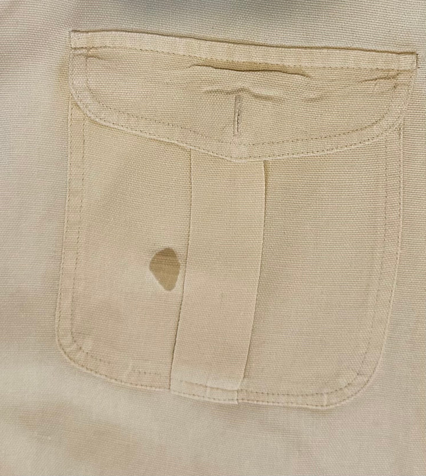 Men's Off White Button Up, Size Large