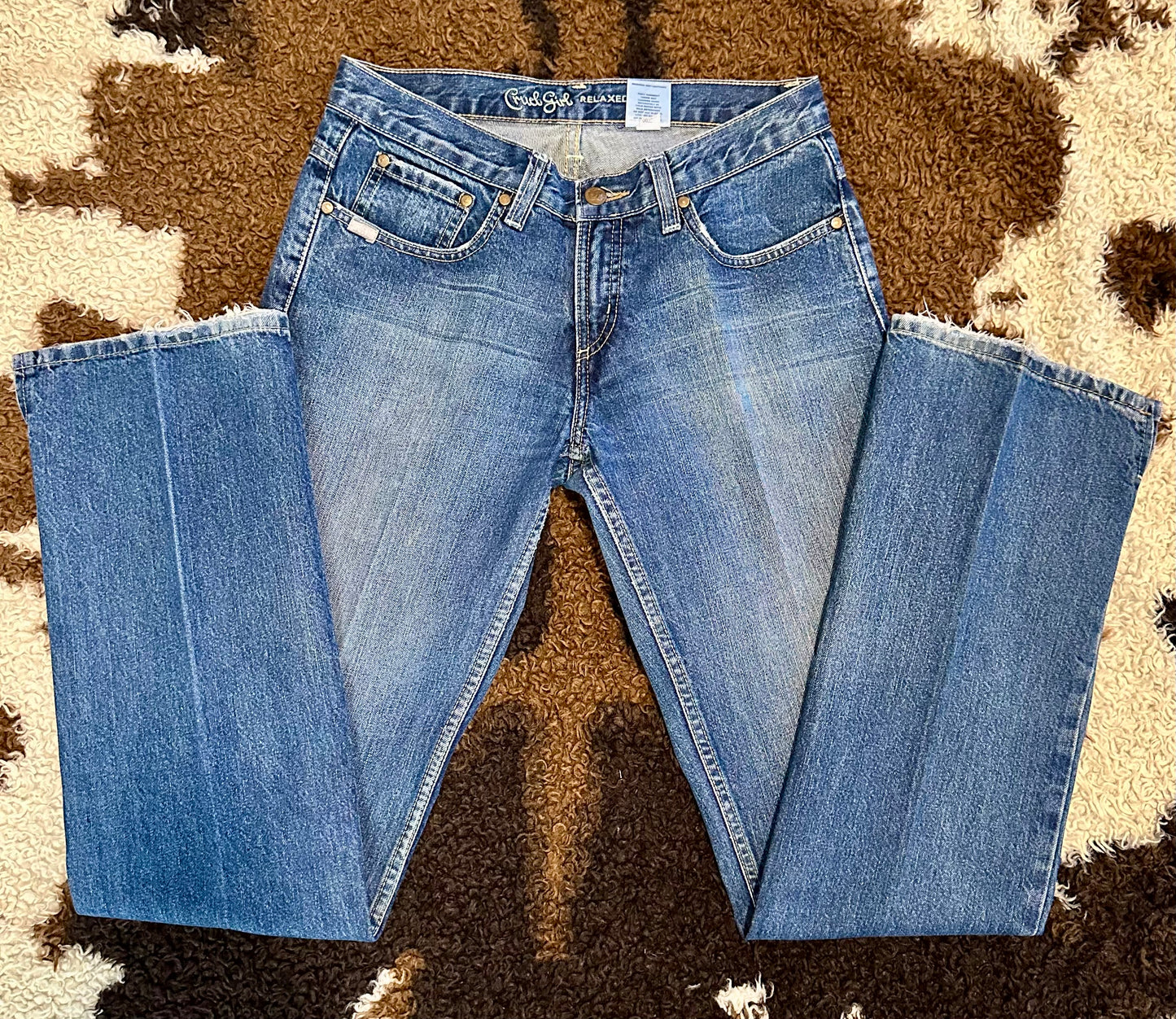 Cruel Girl Relaxed Fit Jeans, Size 3 Long