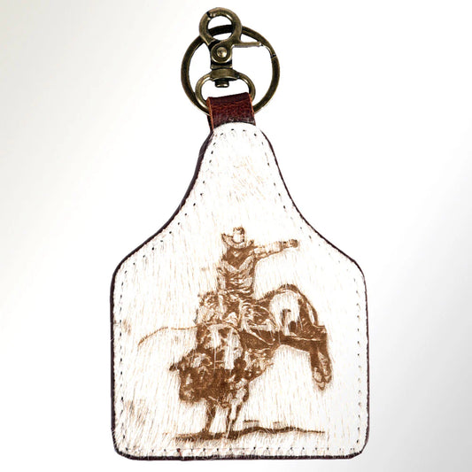 Hair On Genuine Leather Keyring