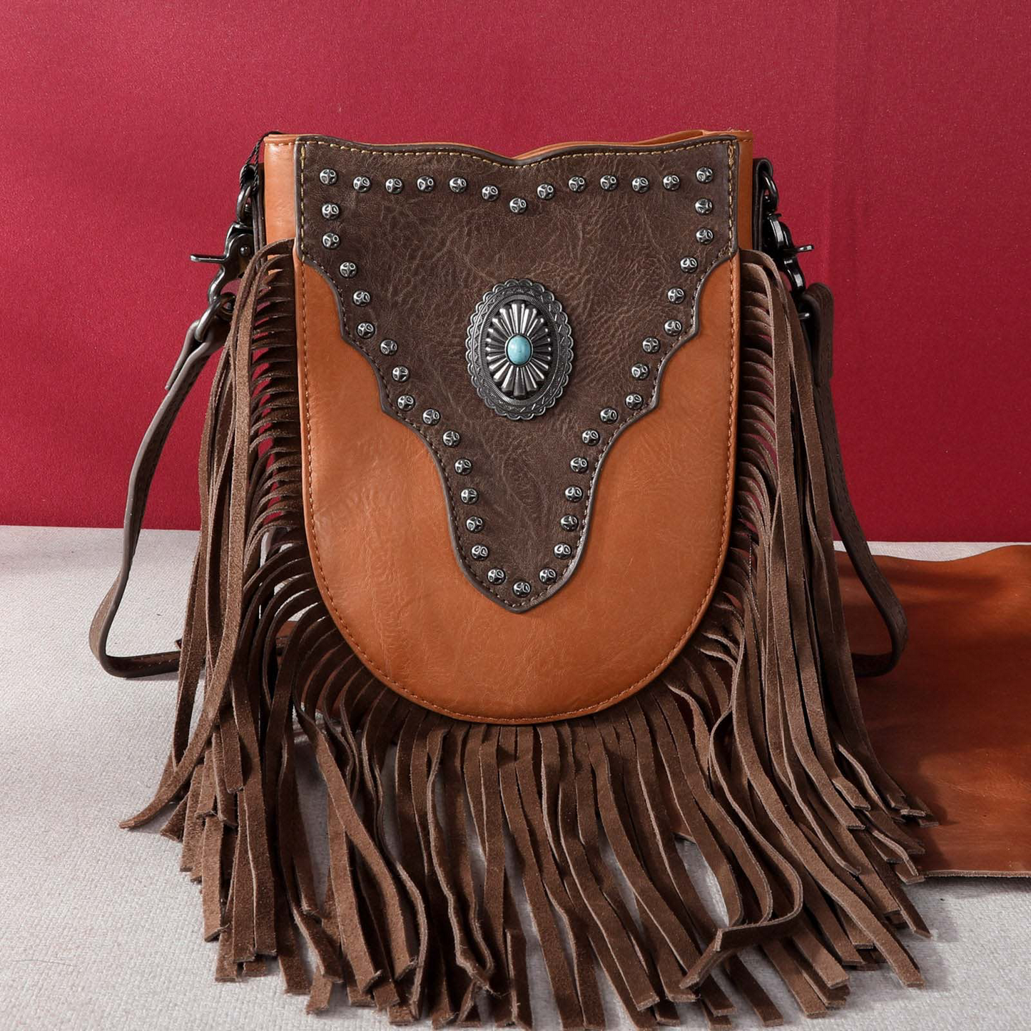 Montana West Fringe Concho Crossbody
