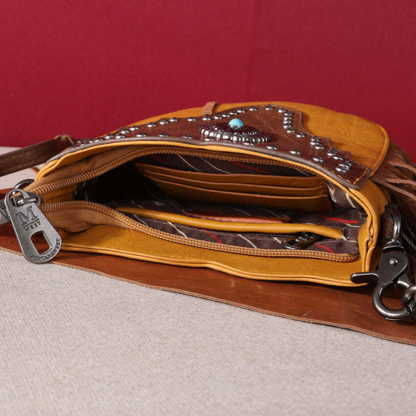 Montana West Fringe Concho Crossbody