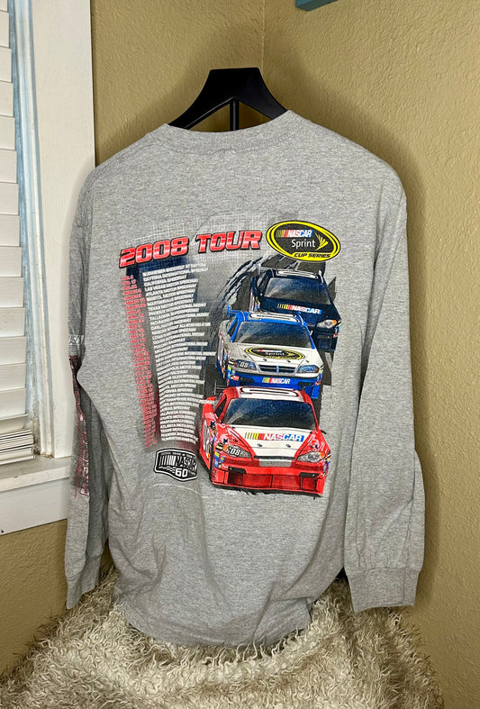 Vintage 2008 Tour Cup Series NASCAR Long Sleeve T-Shirt, Size XL
