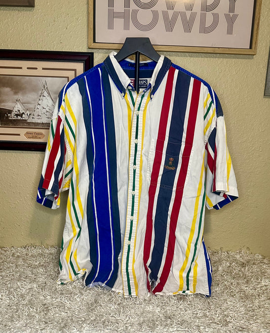 Vintage Chaps Ralph Lauren Short Sleeve Button Up, Size XL
