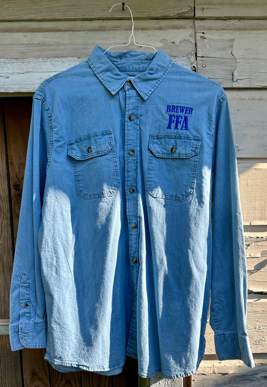 Men's Brewer FFA Wrangler Button Up, Size Large