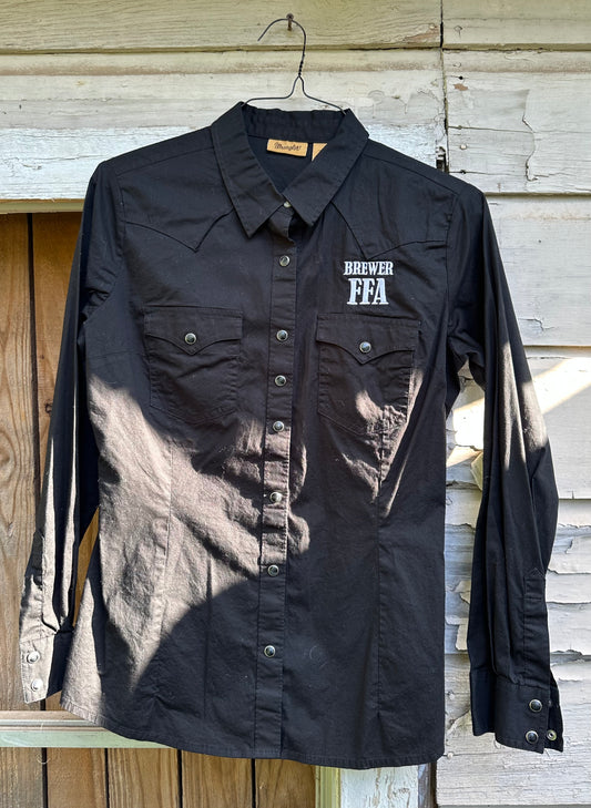 Women's Brewer FFA Wrangler Button Up, Size Medium