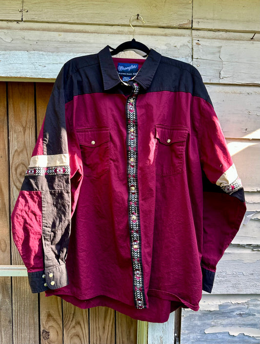 Wrangler Long Sleeve Button Up, Size XXL