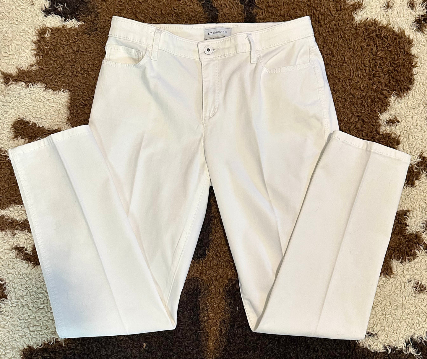 Liz Claibourne Jean, White, Size 8