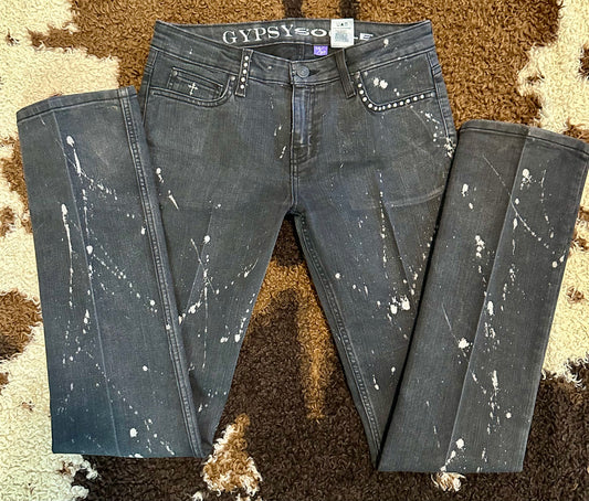 Gypsy Soule Black and White Jeans, Size 10/30