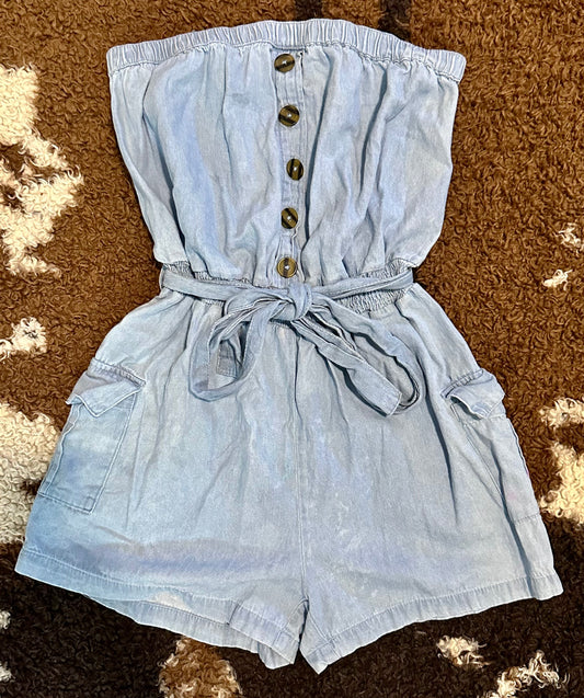 Blue Romper, Size Medium