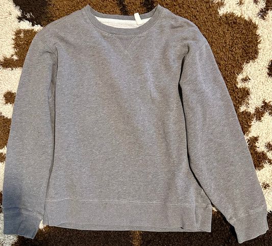Basic Crew Neck Sweater, Size Large
