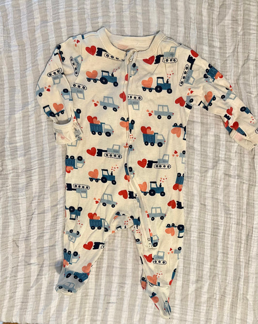 Tractor Love Onesie, Size 0-3 Months