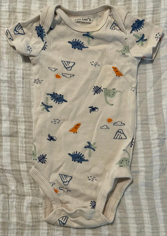 Carter's Dino Onesie, Size 3 Months