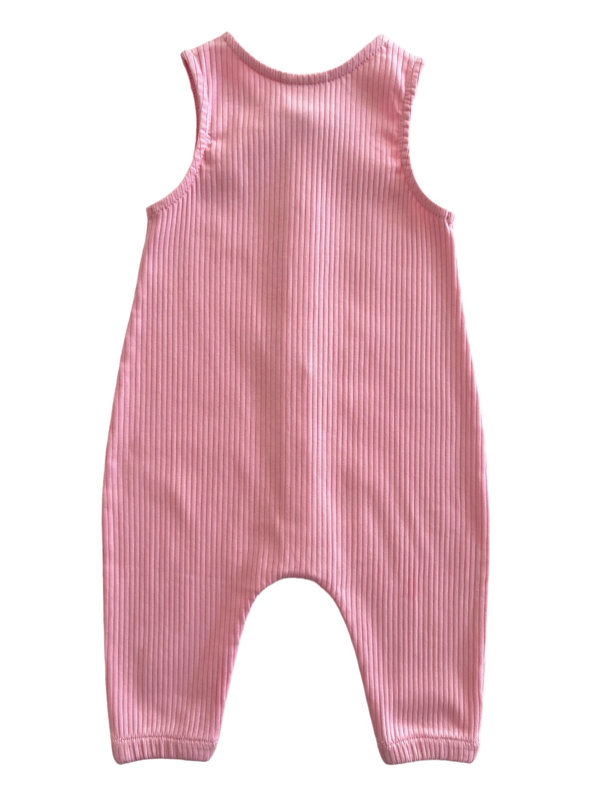 Pink / Organic Ribbed Bay Jumpsuit (Baby - Kids): 12-18M